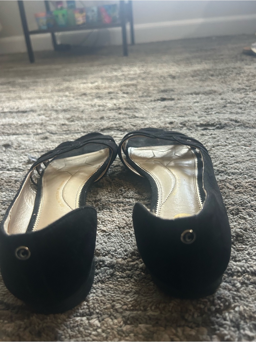 Circus by Sam Edelman Black Open-Toe Crisscross Flats - Picture 2 of 6